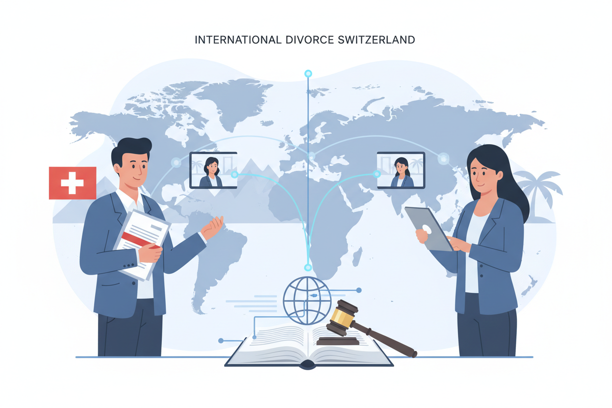 FriendlyDivorce Suisse - Divorcer avec un conjoint à l’étranger - comprendre les enjeux en Suisse